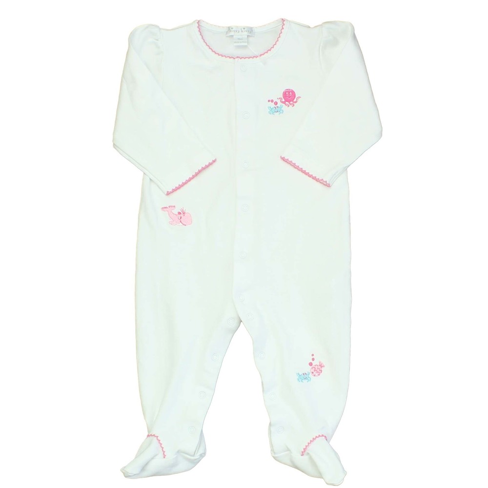 Kissy Kissy White and Pink Footie